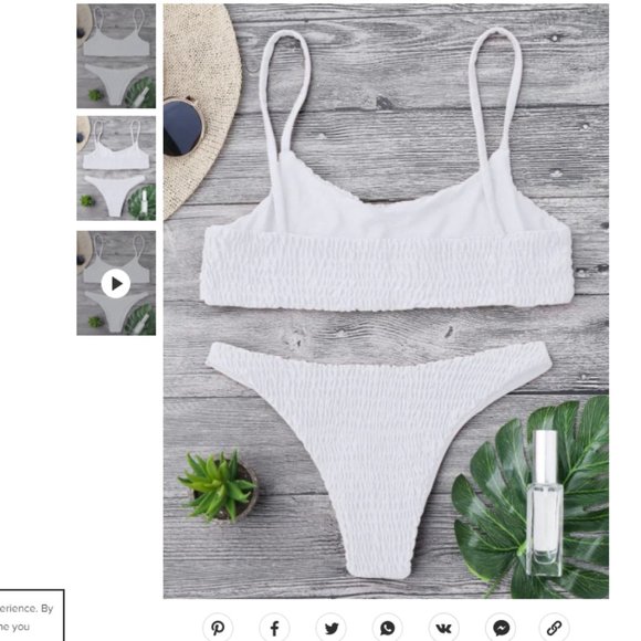 white zaful bikini